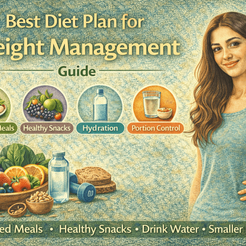 best diet plan for weight management showing balanced meals healthy snacks hydration and portion control