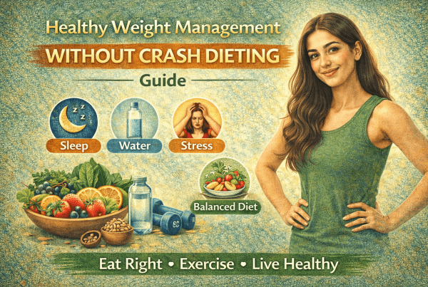 healthy weight management without crash dieting with balanced diet exercise sleep and hydration tips