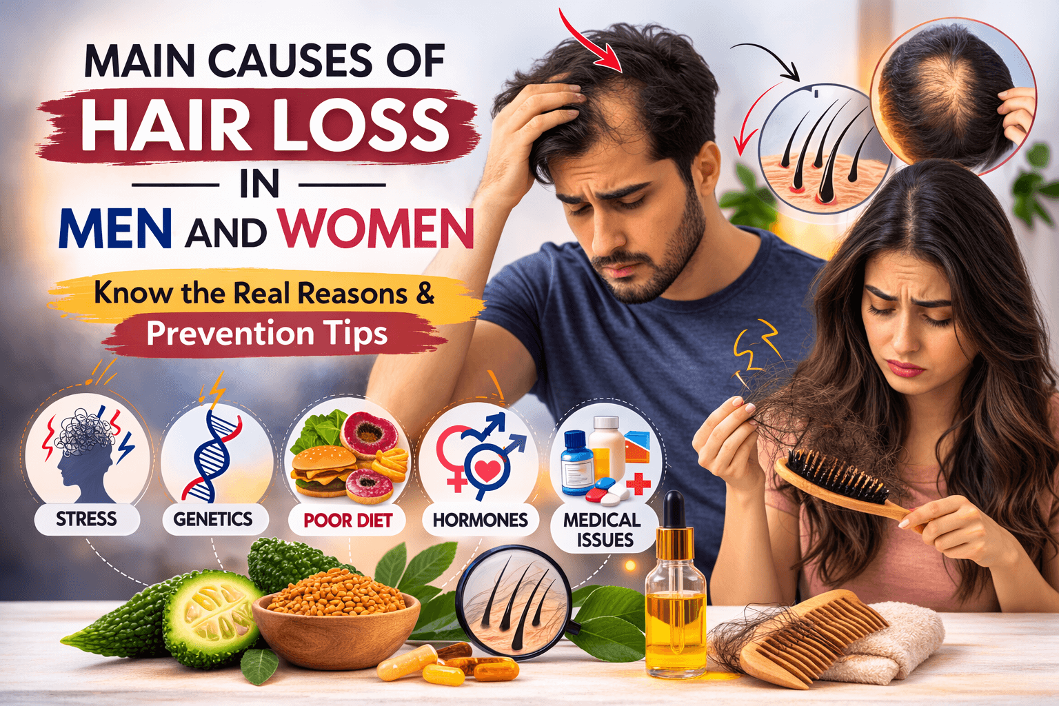 Main Causes of Hair Loss in Men and Women