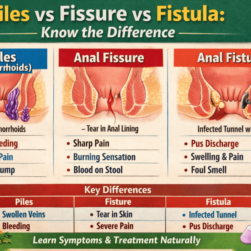 piles vs fissure vs fistula difference symptoms comparison including bleeding pain and infection