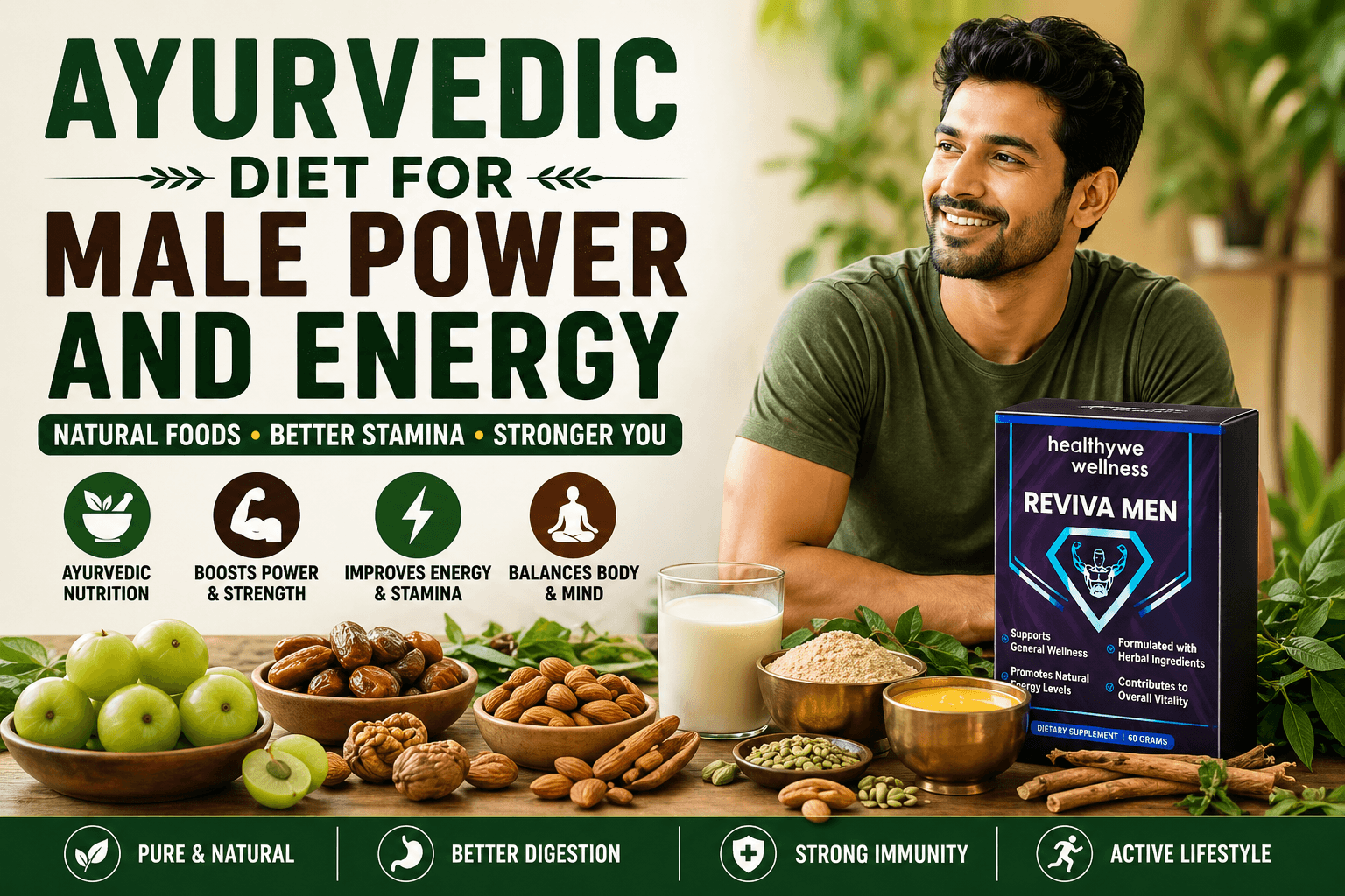 Ayurvedic Diet for Male Power and Energy