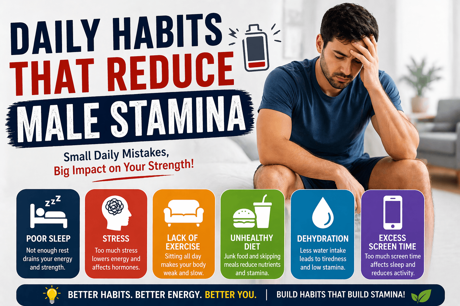 Daily Habits That Reduce Male Stamina