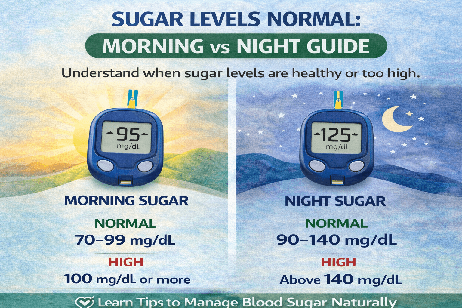 Morning vs Night Sugar Levels: What’s Normal?