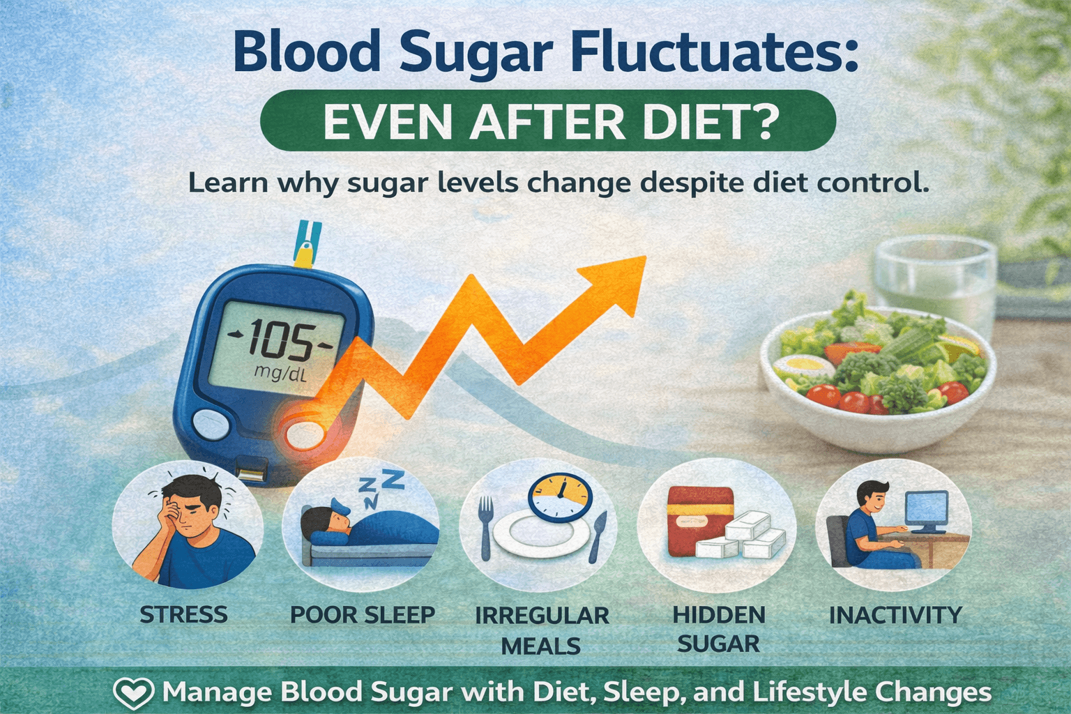 Why Blood Sugar Fluctuates Even After Diet Control
