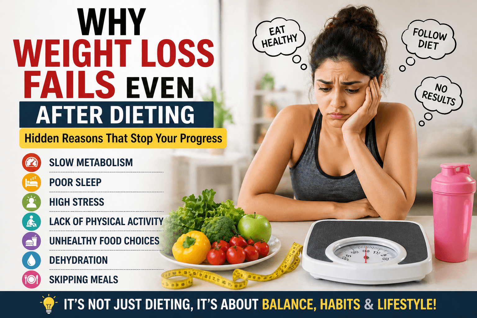 Why Weight Loss Fails Even After Dieting