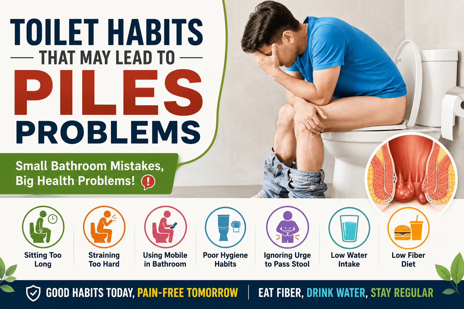 Toilet Habits That May Lead to Piles Problems