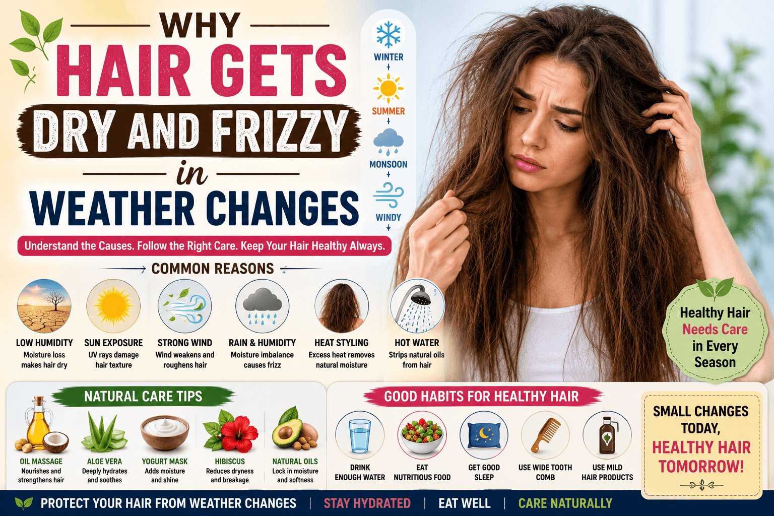 Why Hair Gets Dry and Frizzy in Weather Changes