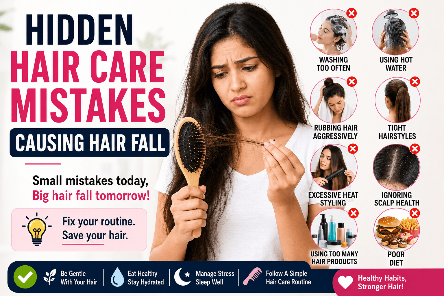 Hidden Hair Care Mistakes Causing Hair Fall