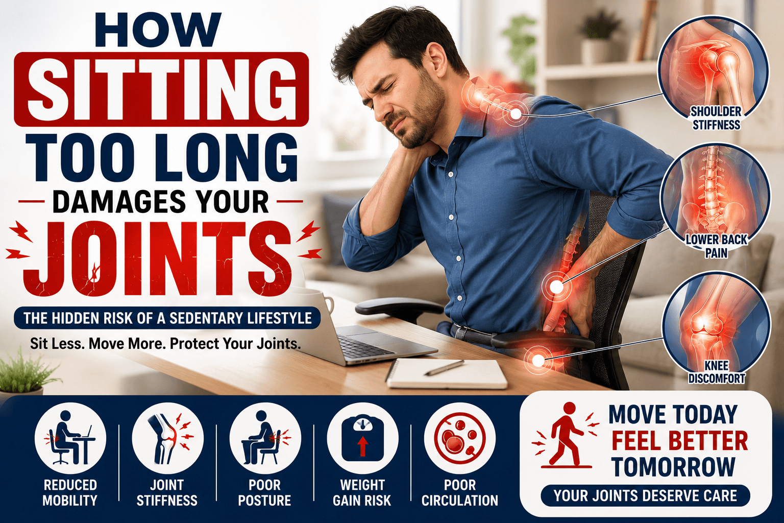 How Sitting Too Long Damages Your Joints