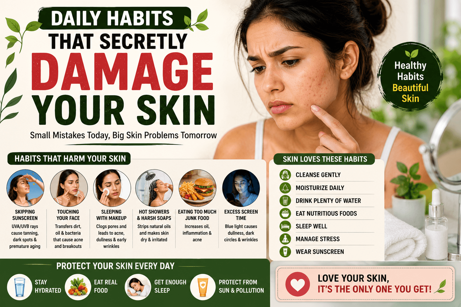 Daily Habits That Secretly Damage Your Skin