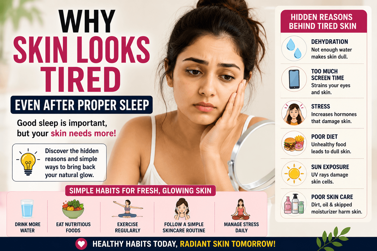 Why Skin Looks Tired Even After Proper Sleep