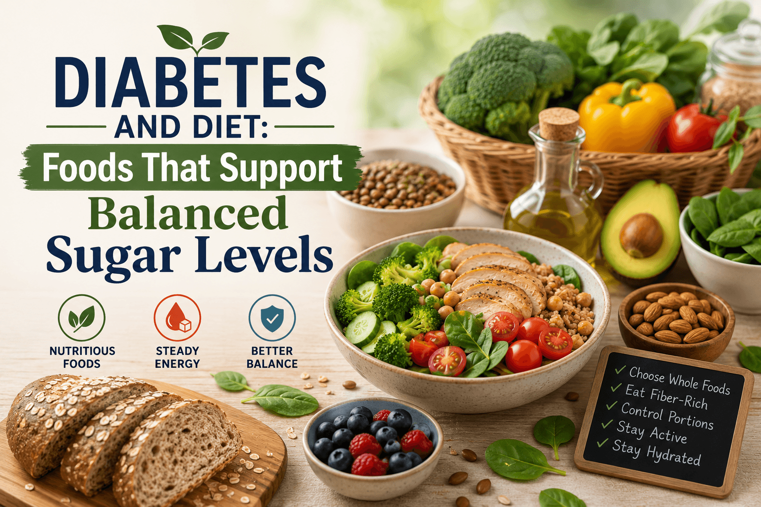 Diabetes and Diet: Foods That Support Balanced Sugar Levels