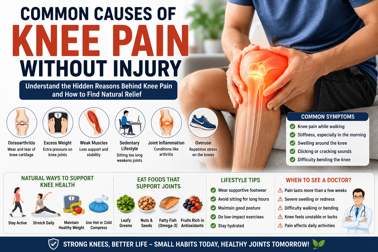 Common Causes of Knee Pain Without Injury