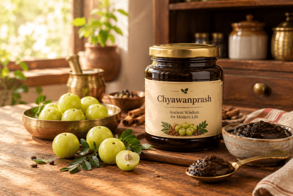 Chyawanprash and the science shown through a jar of herbal jam and fresh amla