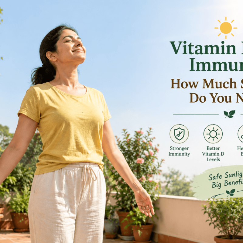 Vitamin D and immunity shown through midday sun exposure outdoors