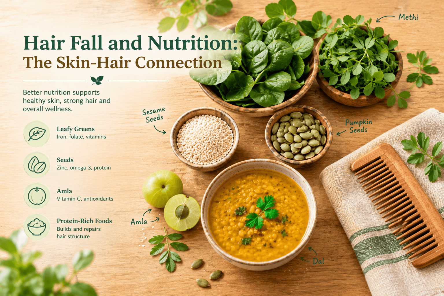Hair Fall and Nutrition: The Skin-Hair Connection